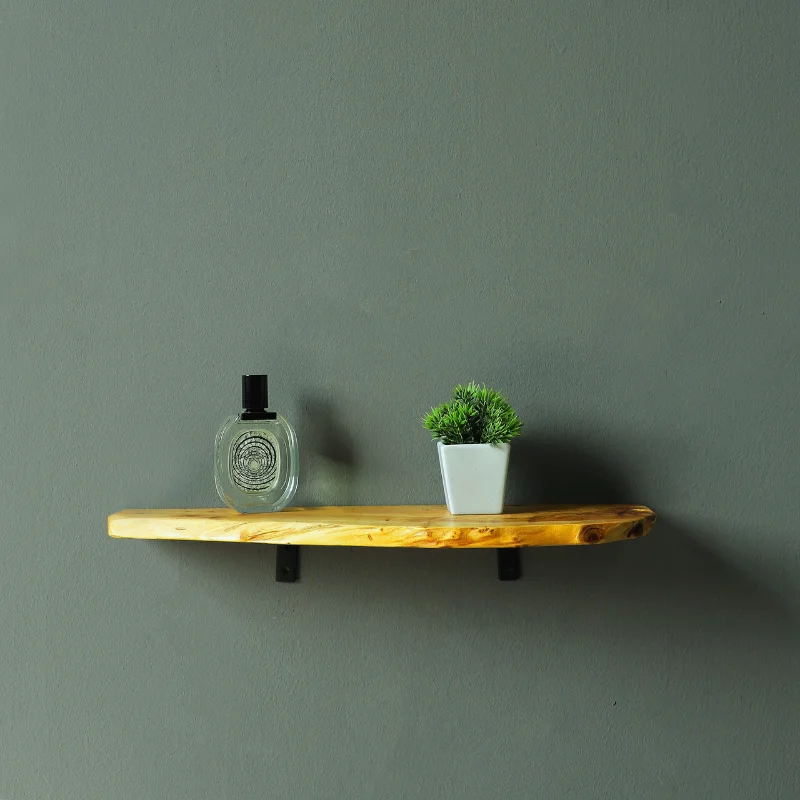 live edge floating shelf
