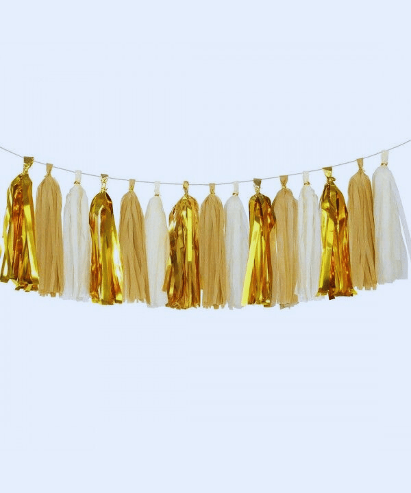 shiny tassel garland