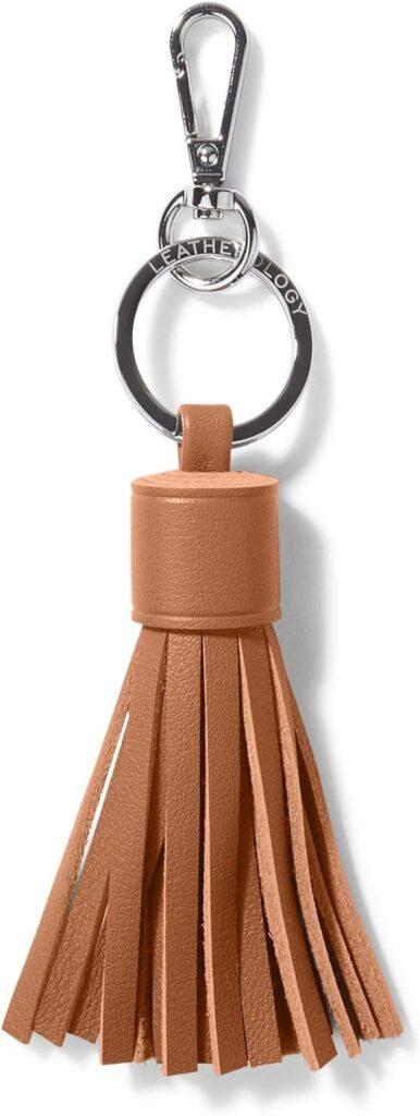 leather tassel keychain