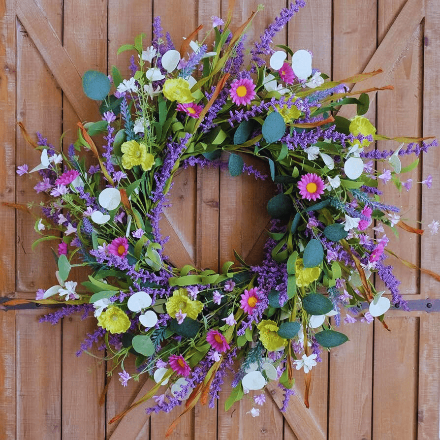dried flower wreath
