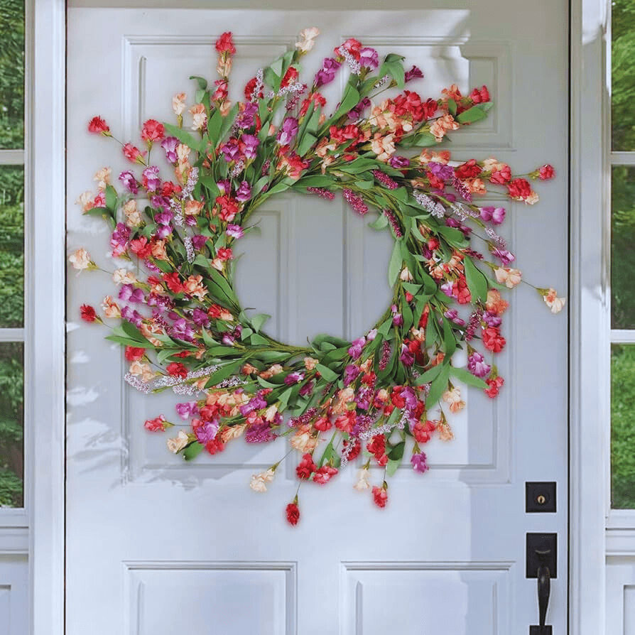 dried flower wreath
