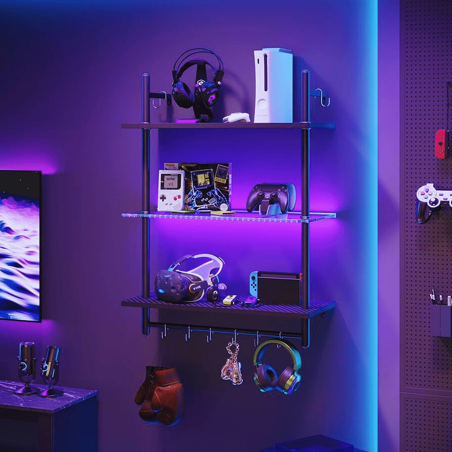 LED floating shelves