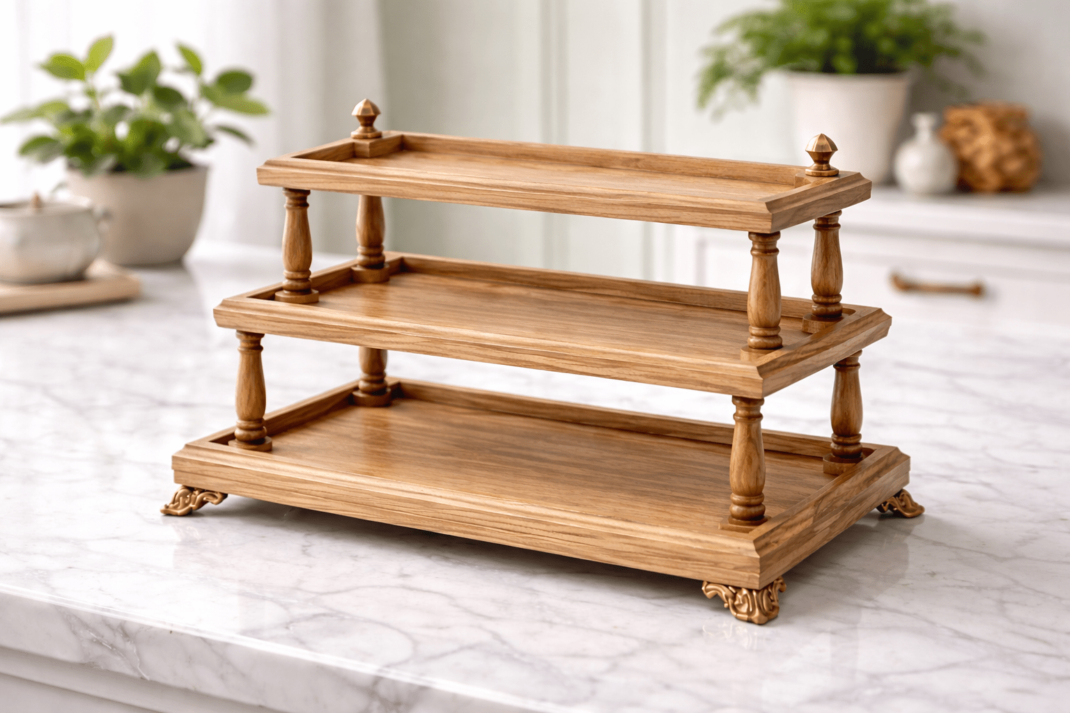 wooden display stand