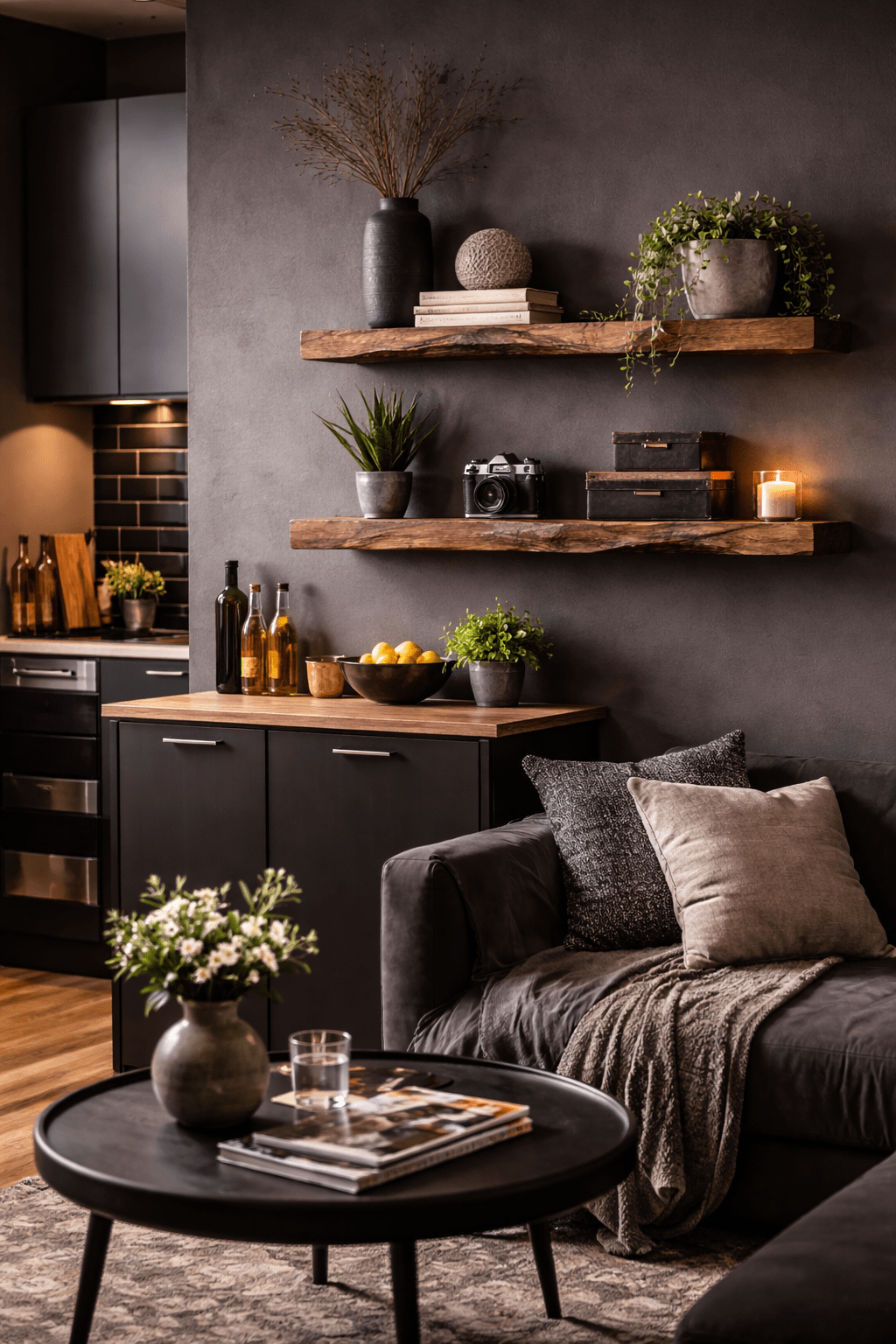 Floating Live Edge Shelves