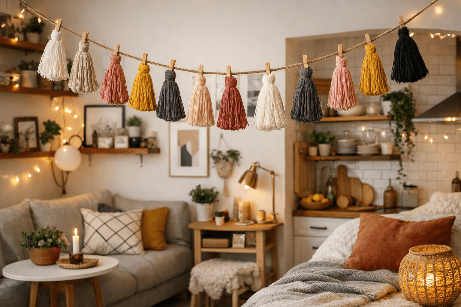 You are currently viewing 10 Creative Ways to Decorate Small NYC Spaces with a Tassels Garland