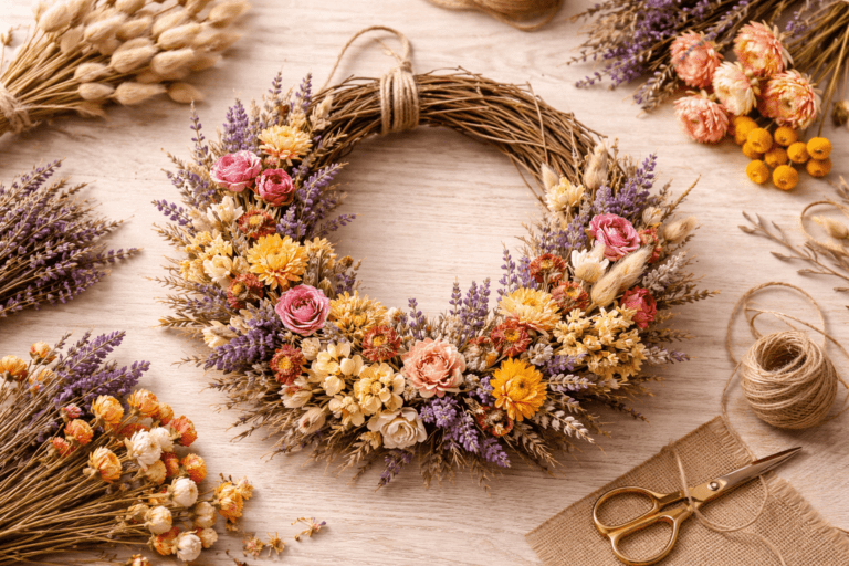 Read more about the article What Flowers Are Best for Dried Flower Wreaths? A Complete Guide