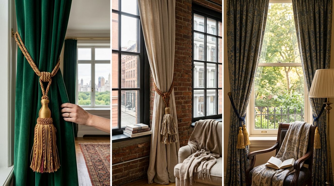 You are currently viewing 10 Stylish Ways to Use Curtain Tiebacks with Tassels in NYC Apartments