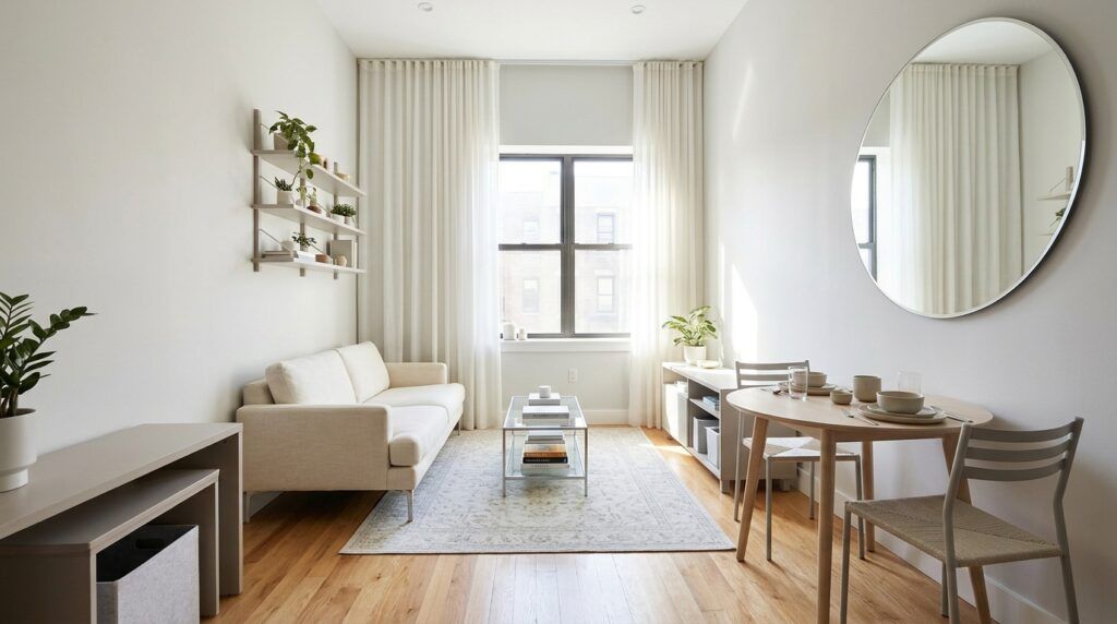 make a small apartment look bigger