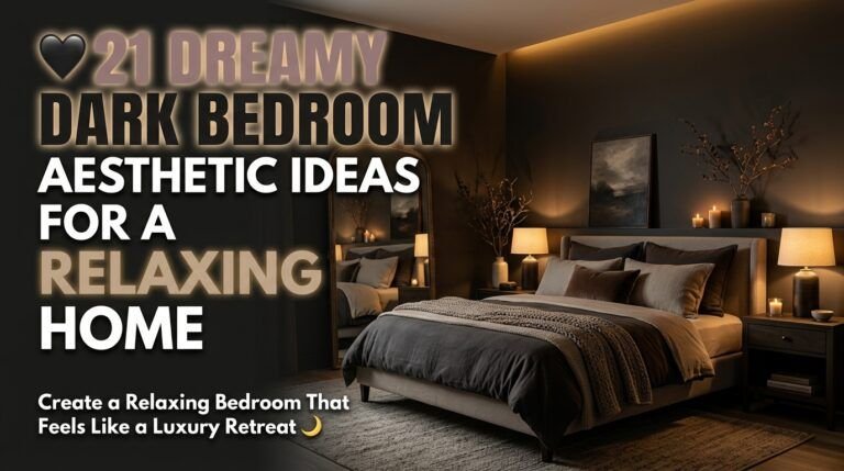 Read more about the article 21 Dreamy Dark Bedroom Aesthetic Ideas for a Relaxing Home