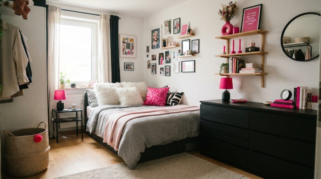 Black and Hot Pink Room