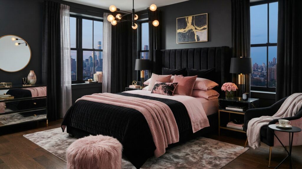 Black and Hot Pink Room