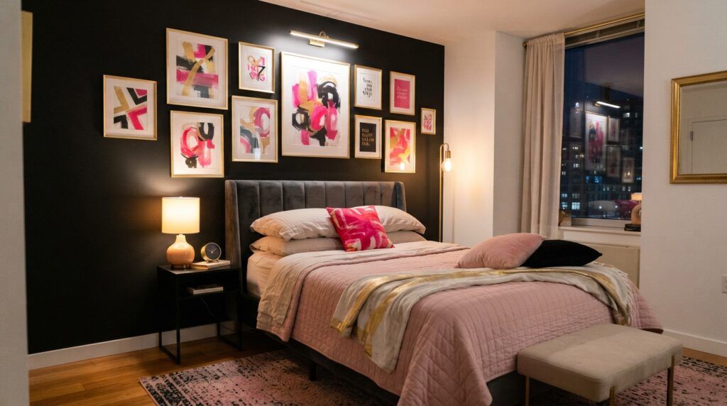 Black and Hot Pink Room