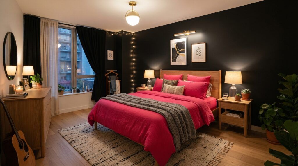 Black and Hot Pink Room