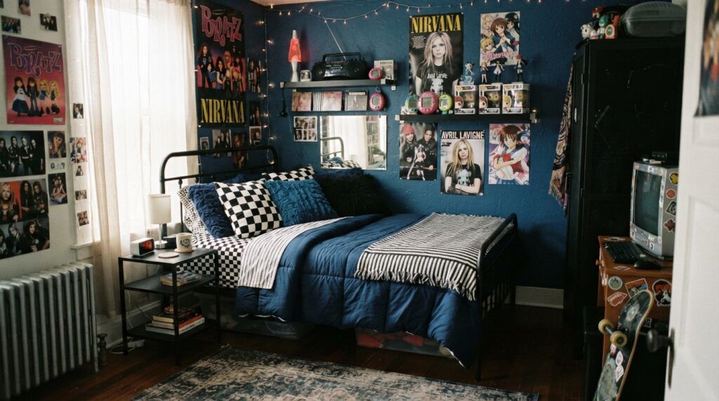Bold Blue and Black Bedding
