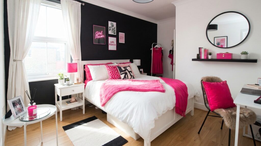 Black and Hot Pink Room