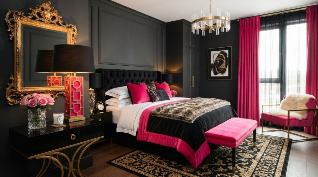 Black and Hot Pink Room