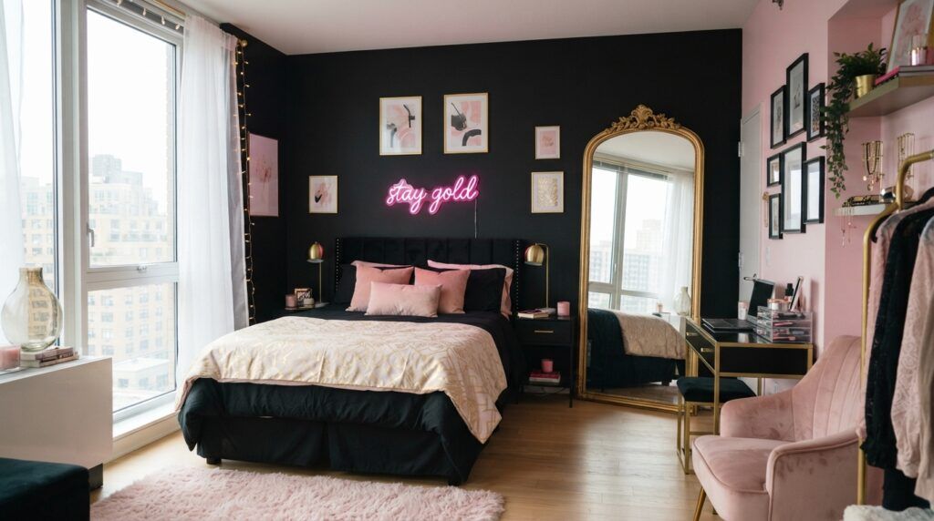 Black and Hot Pink Room