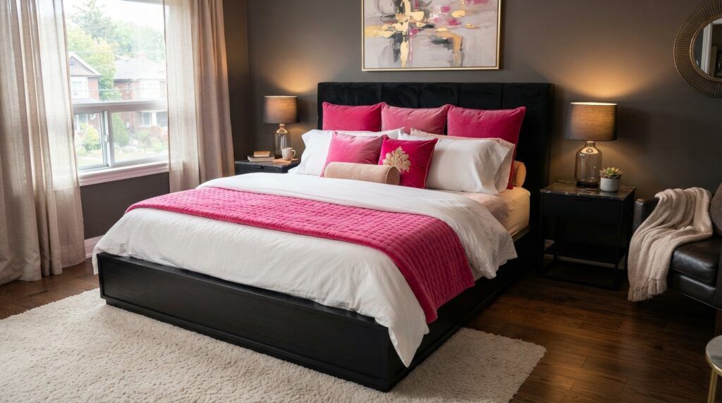 Black and Hot Pink Room