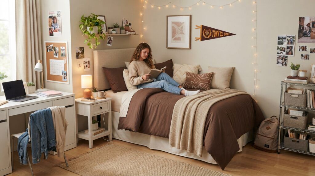 Brown Dorm Bedding