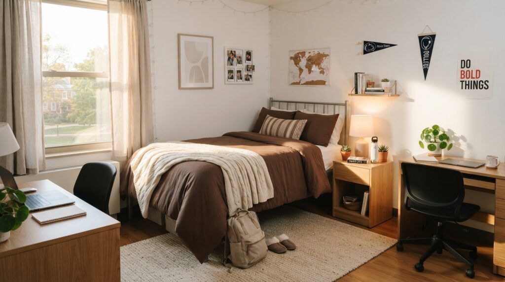 Brown Dorm Bedding