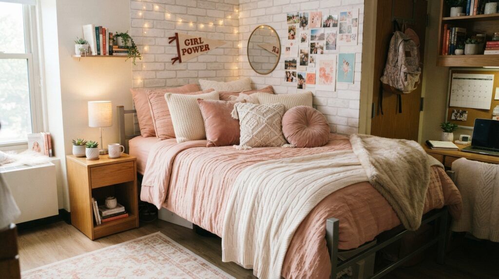 Pink Dorm Bedding Ideas