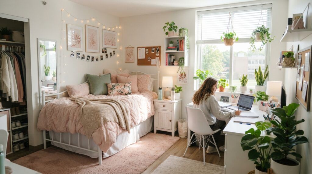 Pink Dorm Bedding Ideas