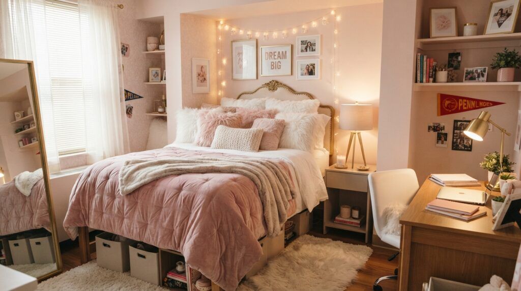 Pink Dorm Bedding Ideas