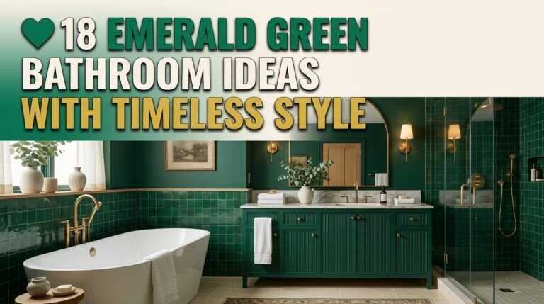 Read more about the article 18 Emerald Green Bathroom Ideas with Timeless Style