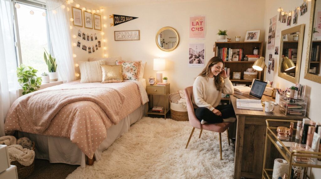 Pink Dorm Bedding Ideas