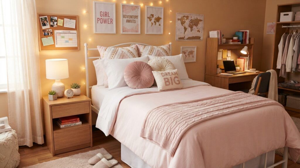 Pink Dorm Bedding Ideas