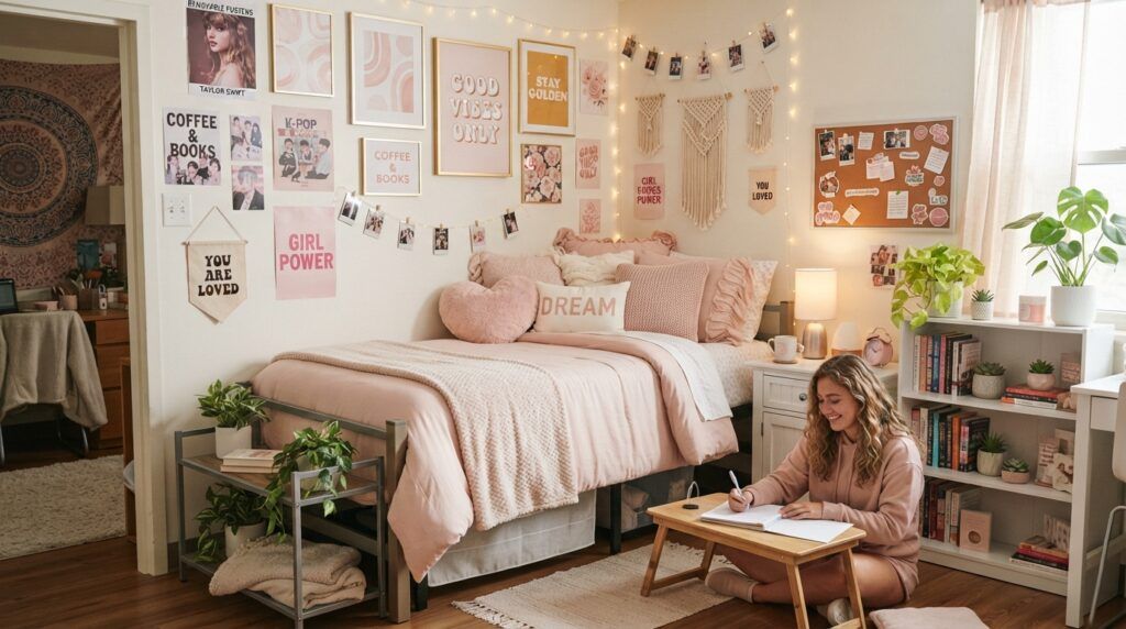 Pink Dorm Bedding Ideas