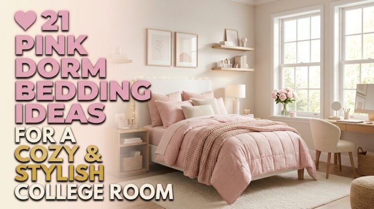 Read more about the article 21 Pink Dorm Bedding Ideas for a Cozy and Stylish College Room