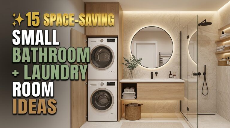 Read more about the article 15 Combination Small Bathroom and Laundry Room Combo Designs