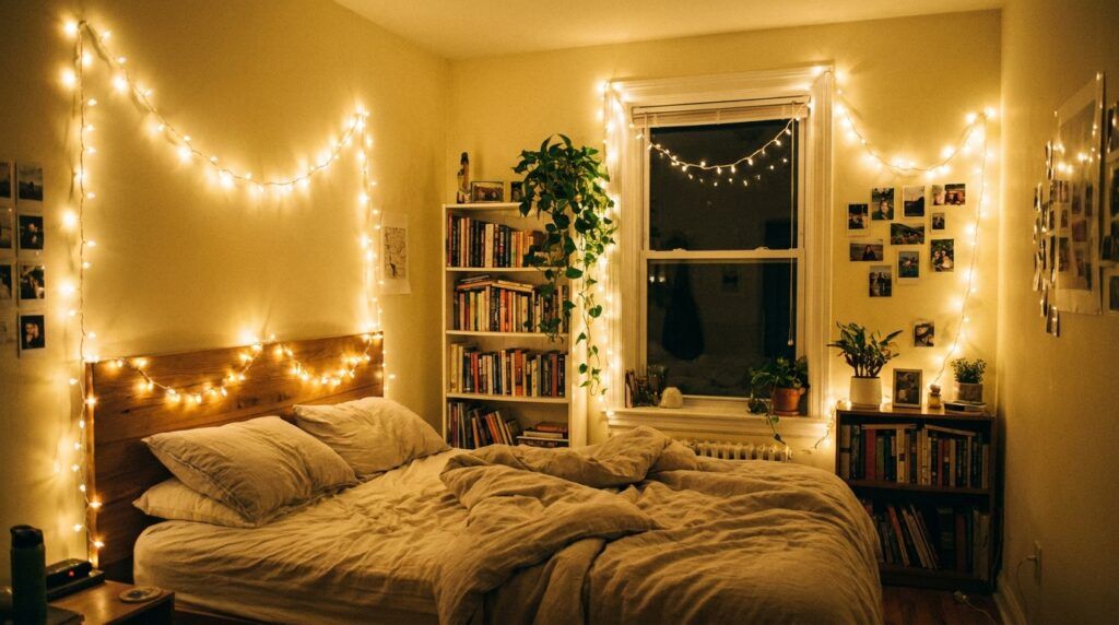 colorful string light hanging