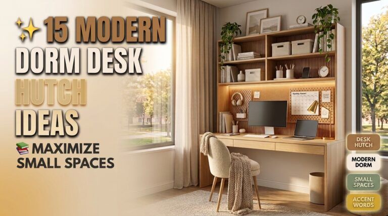 Read more about the article 15 Modern Dorm Desk Hutch Ideas That Maximize Small Spaces