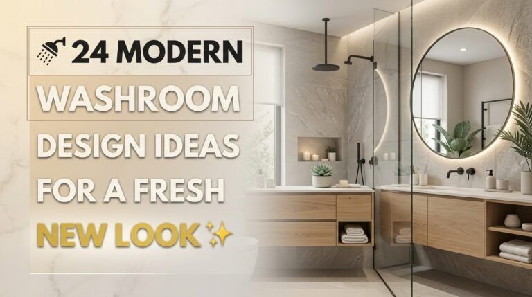Read more about the article 24 Modern Washroom Design Ideas for a Fresh New Look