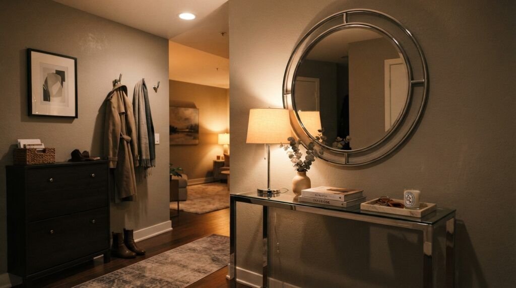 Chrome Entryway Decor Ideas