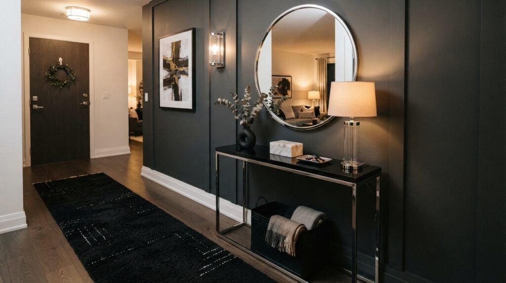 Chrome Entryway Decor Ideas