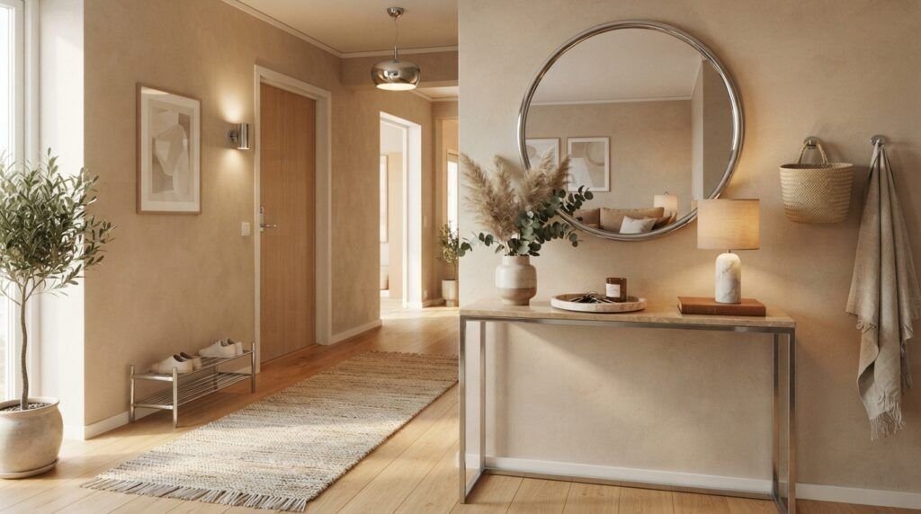 Chrome Entryway Decor Ideas