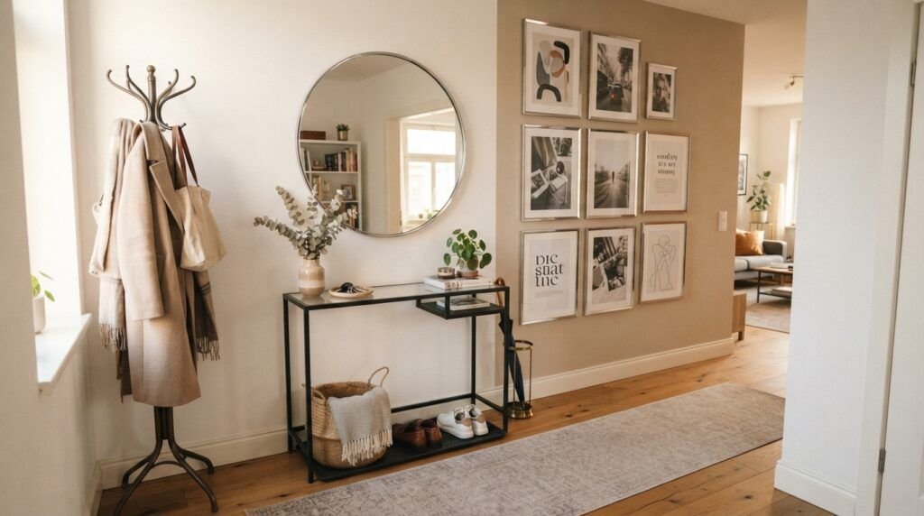 Chrome Entryway Decor Ideas