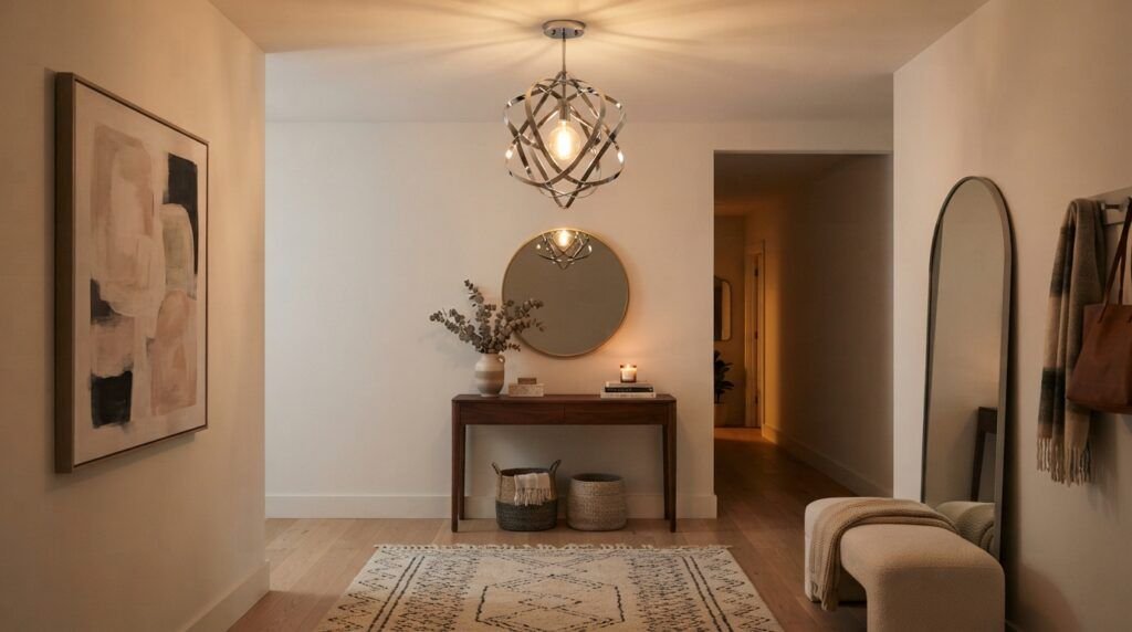 Chrome Entryway Decor Ideas