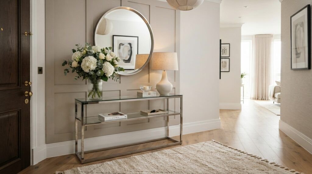 Chrome Entryway Decor Ideas