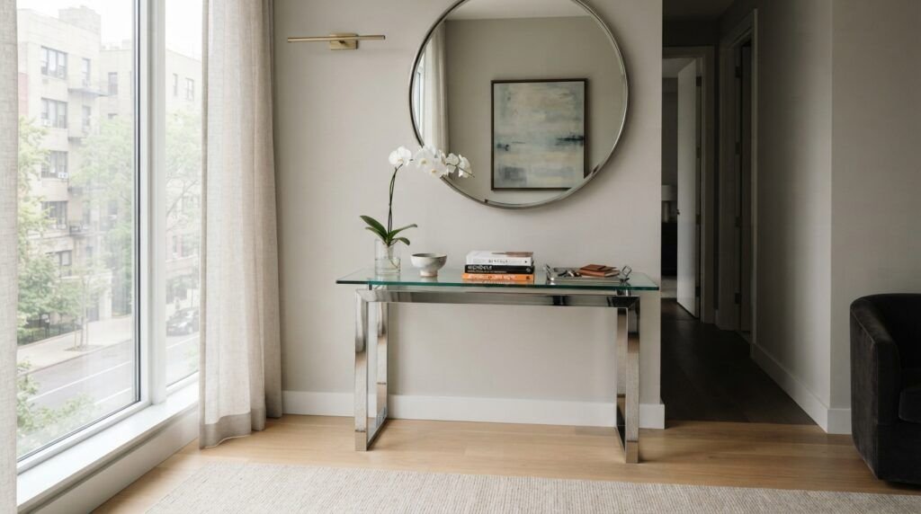 Chrome Entryway Decor Ideas