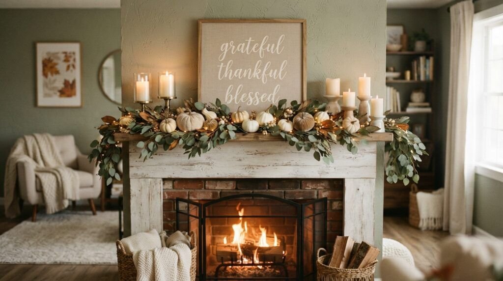 Fall Mantle Decor