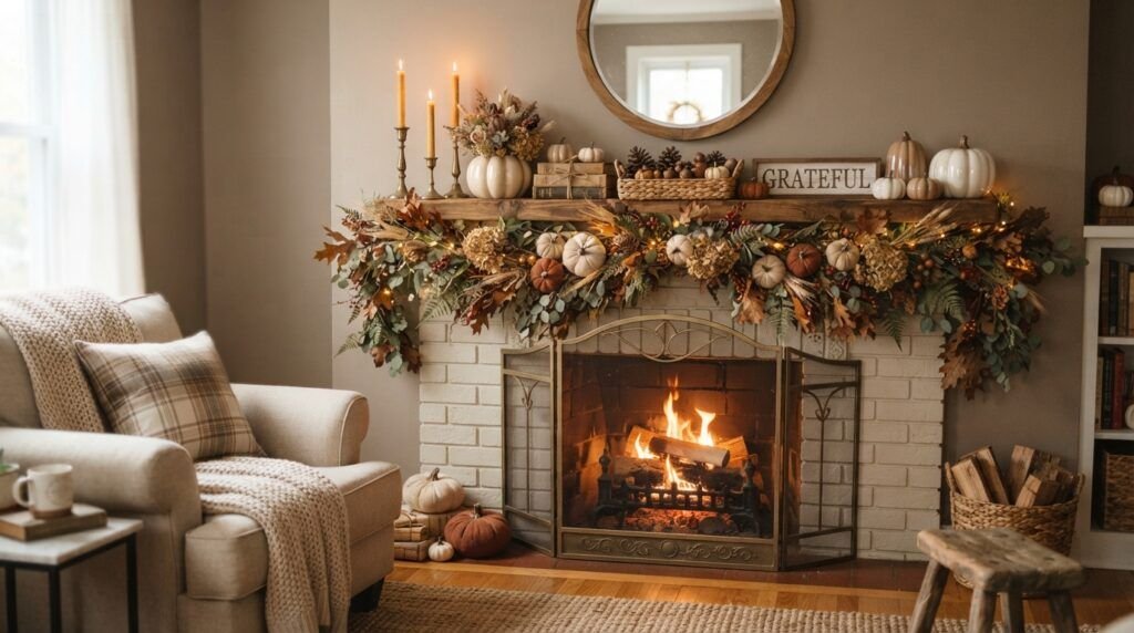 Fall Mantle Decor
