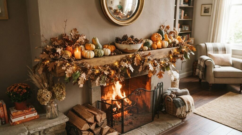 Fall Mantle Decor