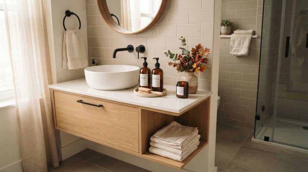 Fall Bathroom Decor