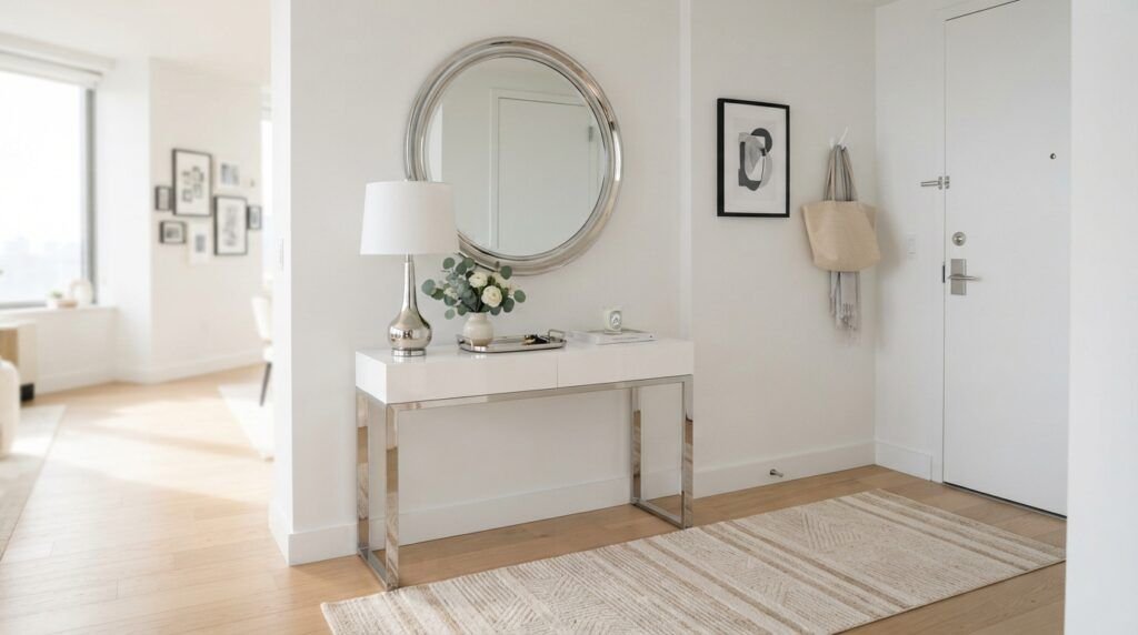 Chrome Entryway Decor Ideas