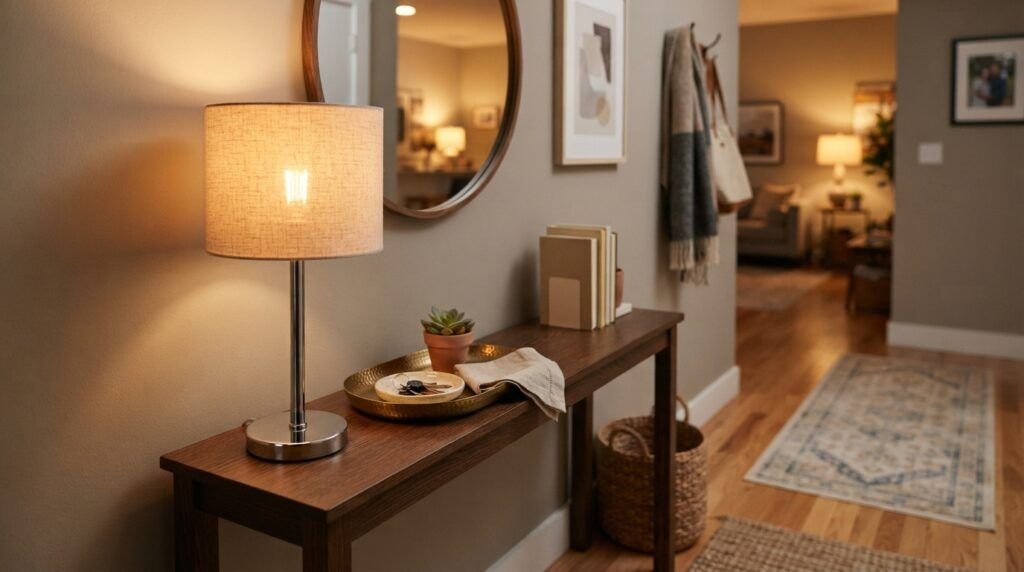Chrome Entryway Decor Ideas