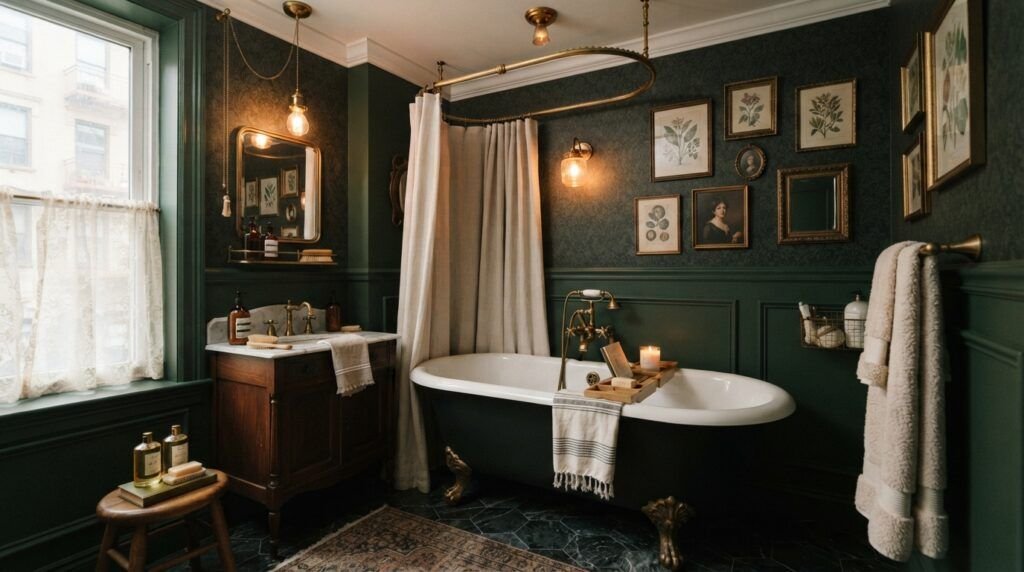 Moody Vintage Bathroom